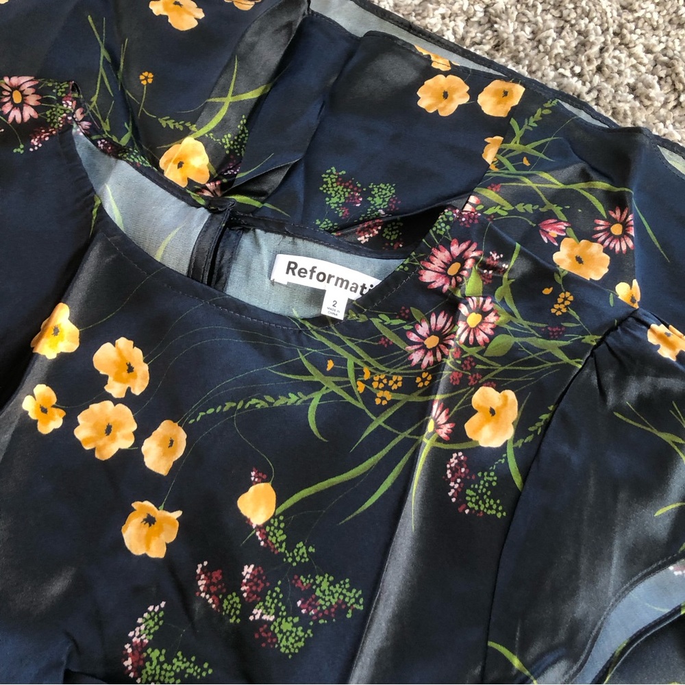 EUC Reformation Birch Silk Dress - Mademoiselle - Picture 5 of 11